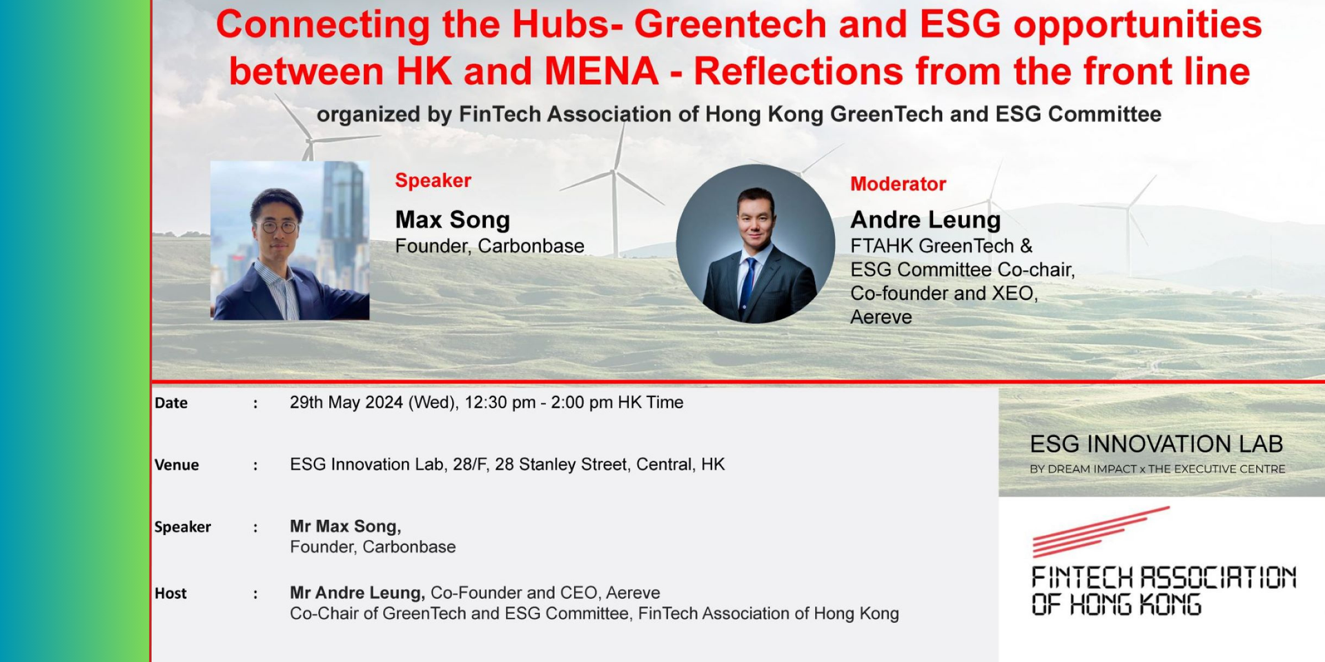 thumbnails FTAHK GreenTech & ESG: Connecting the Hubs- Greentech and ESG opportunities between HK & MENA - Reflections from the front line