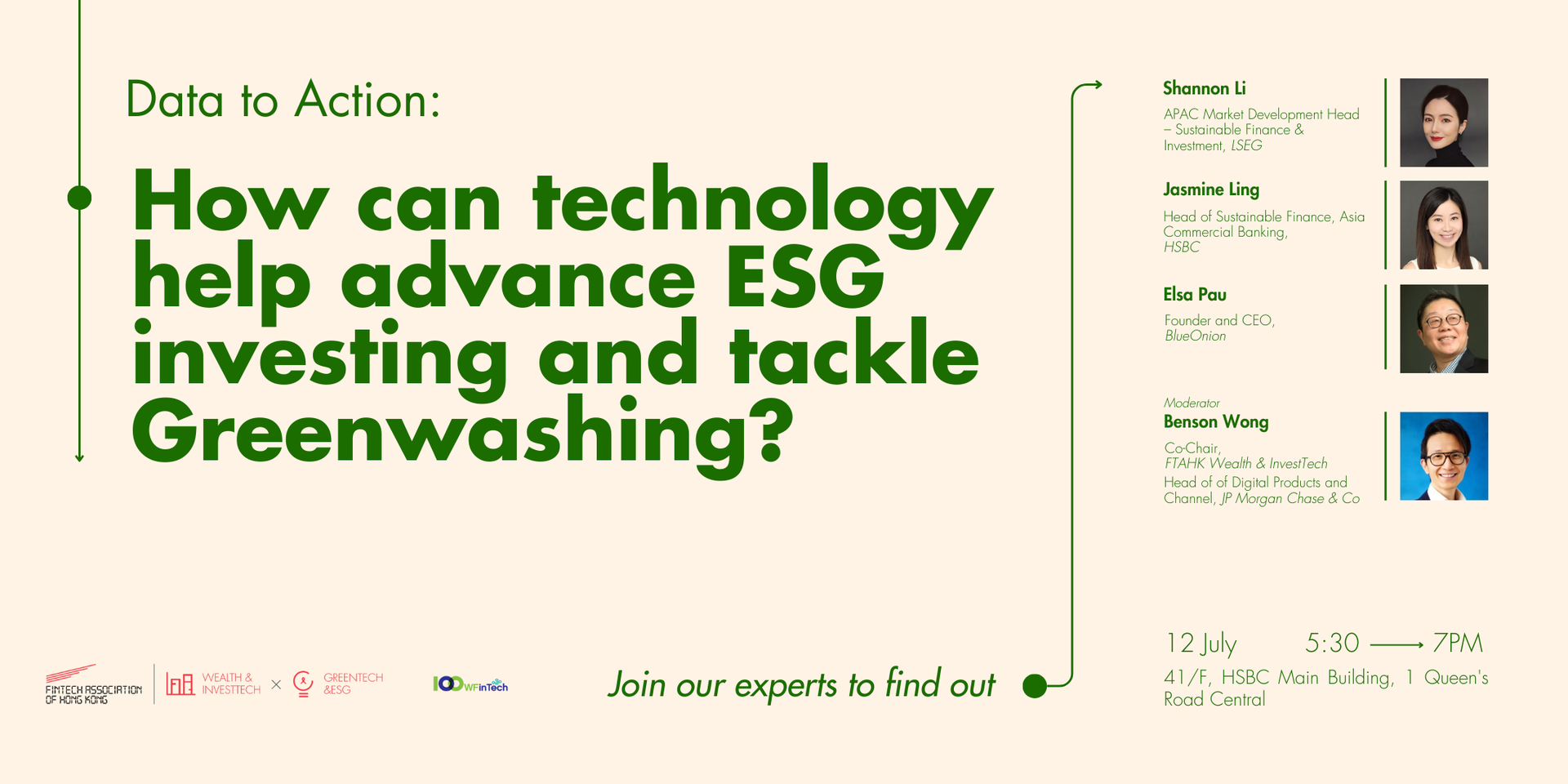 thumbnails Wealth & InvestTech x GreenTech & ESG Committee x 100WF : Data to Action - How Can Technology Help Advance ESG Investing & Tackle Greenwashing?